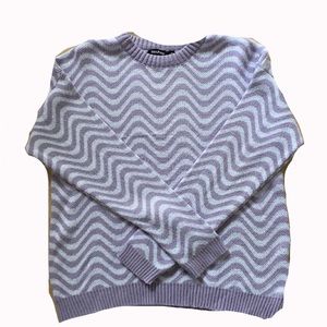 purple striped sweater